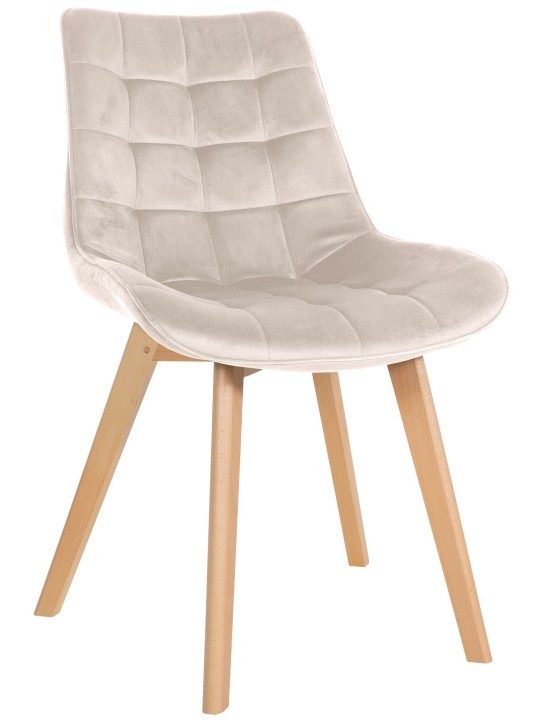 Silla Brook terciopelo, crema Silla Brook terciopelo, crema