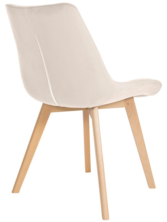 Conjunto de 2 sillas Brook terciopelo, crema Conjunto de 2 sillas Brook terciopelo, crema