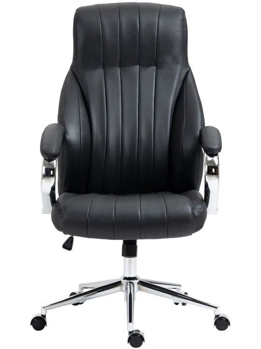 Silla de oficina Wigan de cuero auténtico, negro Silla de oficina Wigan de cuero auténtico, negro