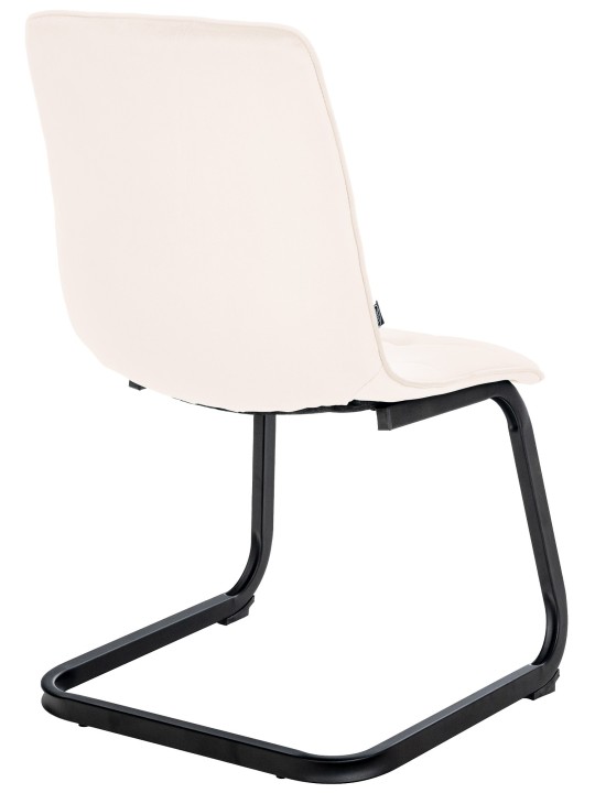 Silla de comedor de terciopelo Vermont, crema