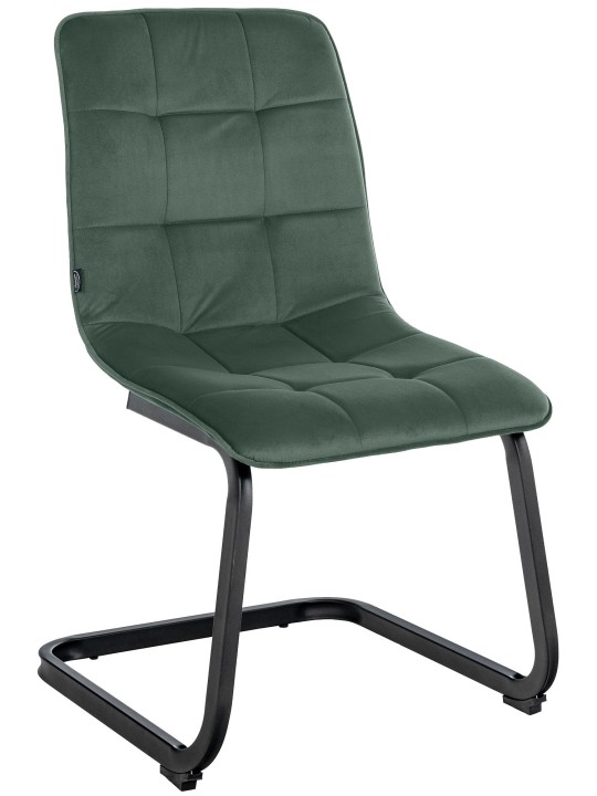 Silla de comedor de terciopelo Vermont, verde oscuro
