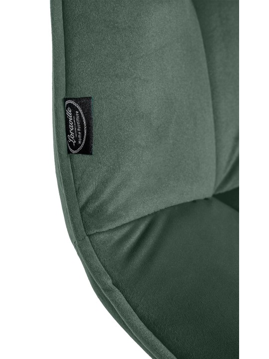 Silla de comedor de terciopelo Vermont, verde oscuro