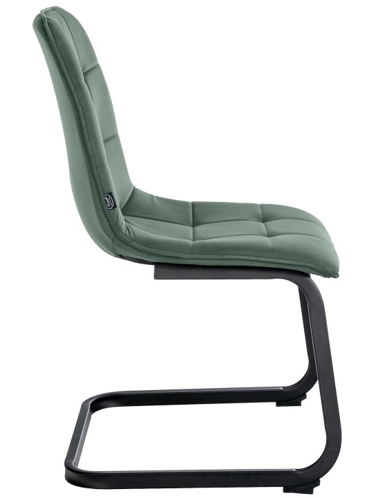 Silla de comedor de terciopelo Vermont, verde oscuro