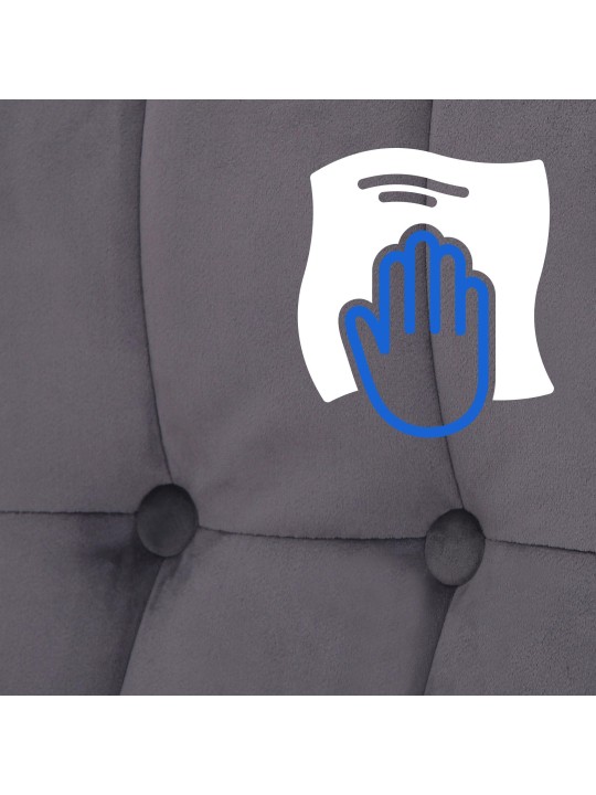 Mecedora Saltillo terciopelo, nogal/gris