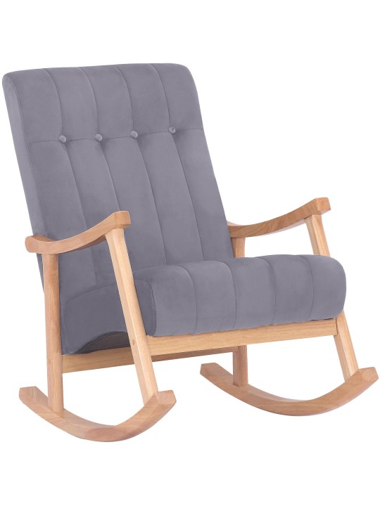 Mecedora Saltillo terciopelo, natura/grau