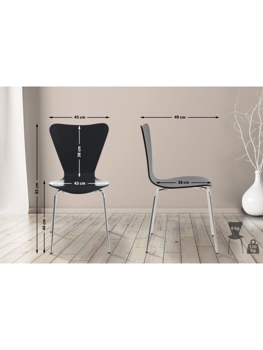 Silla de visita Calisto, negro Silla de visita Calisto, negro