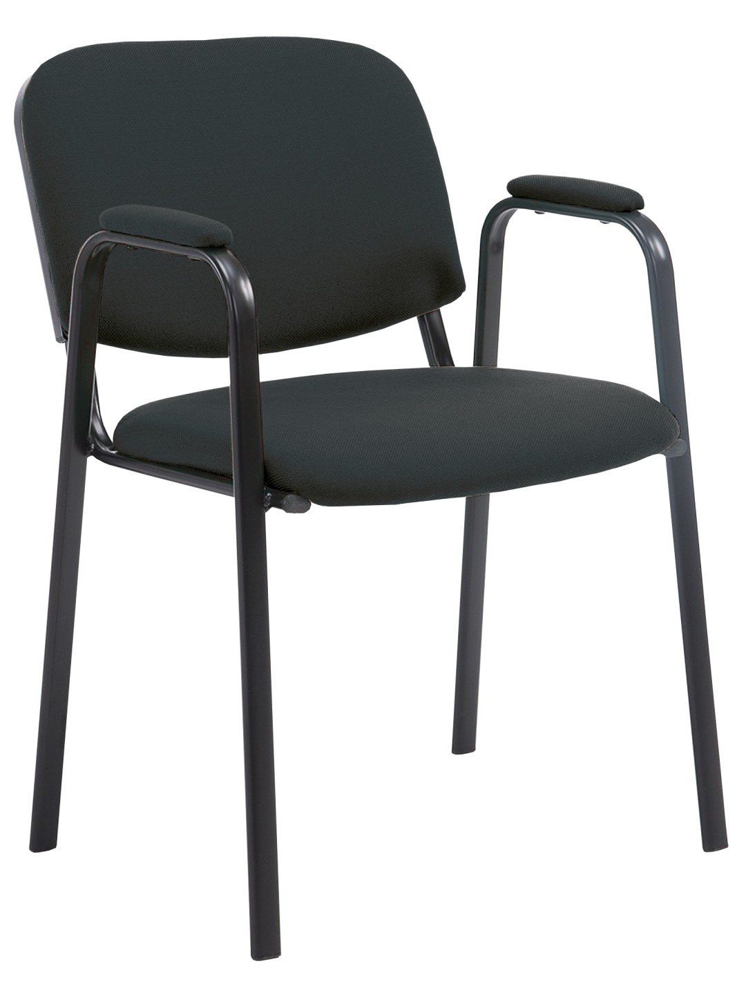 Silla de visita Ken PRO tejido, negro