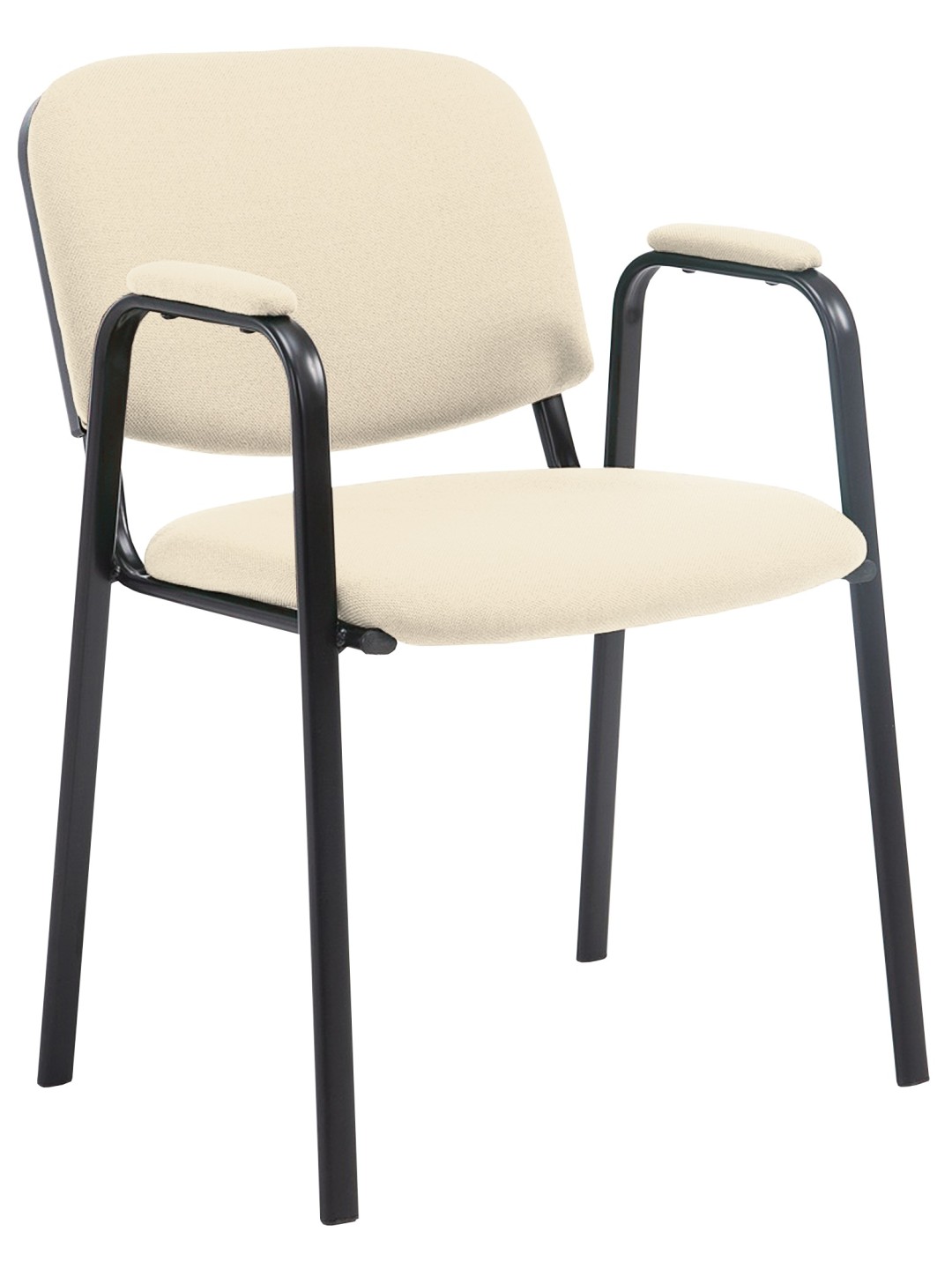 Silla de visita Ken PRO tejido, crema