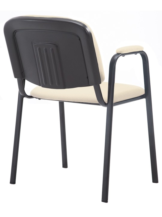Silla de visita Ken PRO tejido, crema