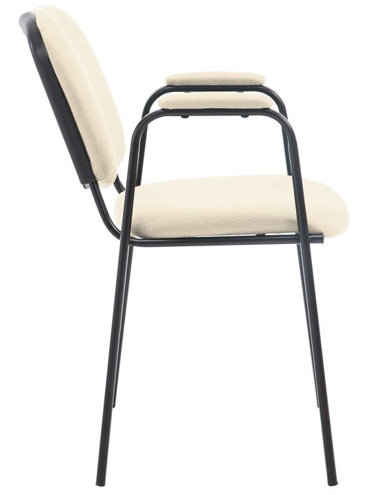 Silla de visita Ken PRO tejido, crema