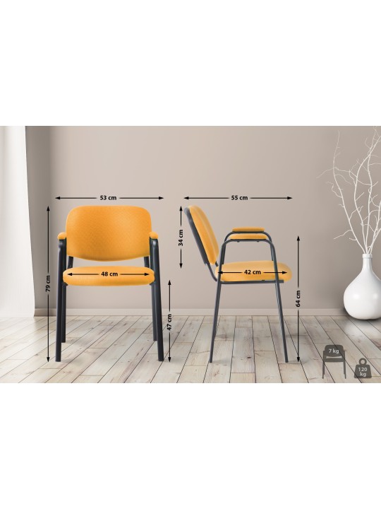 Silla de visita Ken PRO tejido, naranja Silla de visita Ken PRO tejido, naranja