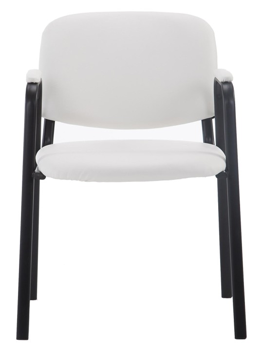 Silla de visita Ken PRO cuero artificial, blanco