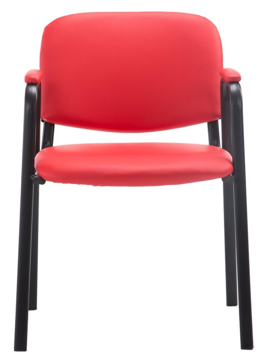 Silla de visita Ken PRO cuero artificial, rojo