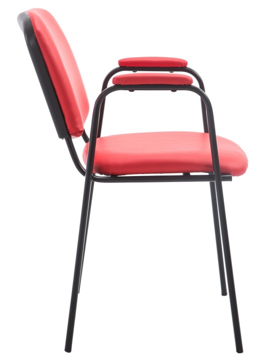 Silla de visita Ken PRO cuero artificial, rojo