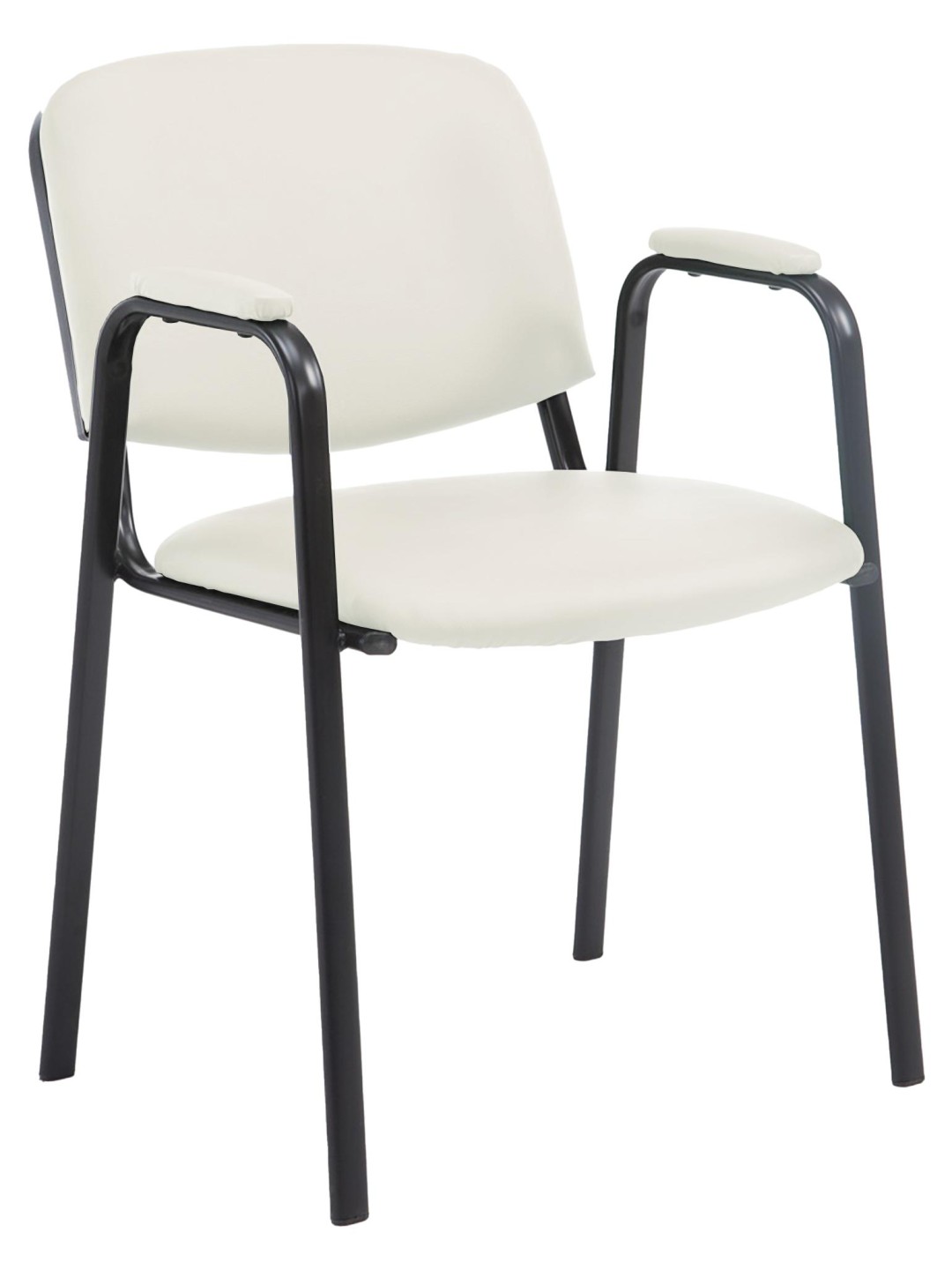 Silla de visita Ken PRO cuero artificial, crema