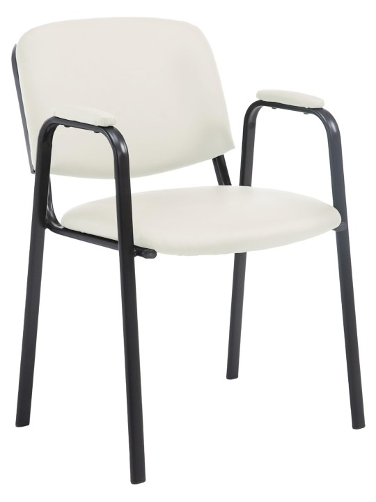 Silla de visita Ken PRO cuero artificial, crema Silla de visita Ken PRO cuero artificial, crema