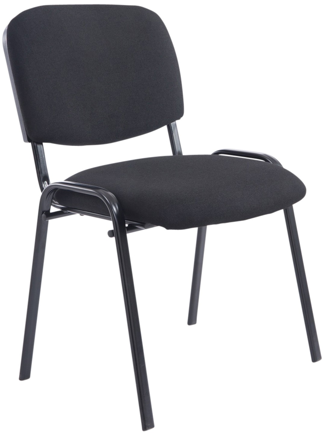 Silla de visita Ken XL tela, negro