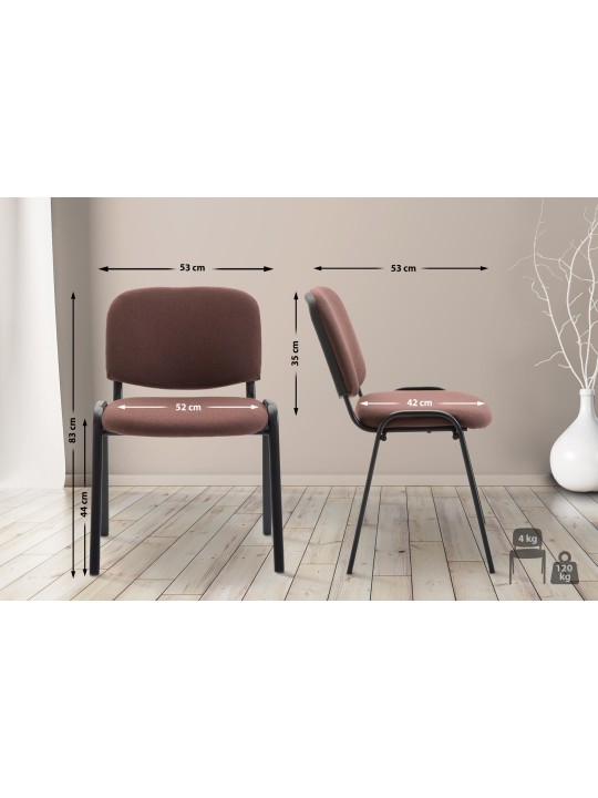Silla de visita Ken V2 tela, marrón Silla de visita Ken V2 tela, marrón