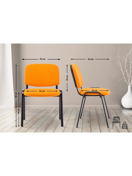 Silla de visita Ken V2 tela, naranja Silla de visita Ken V2 tela, naranja