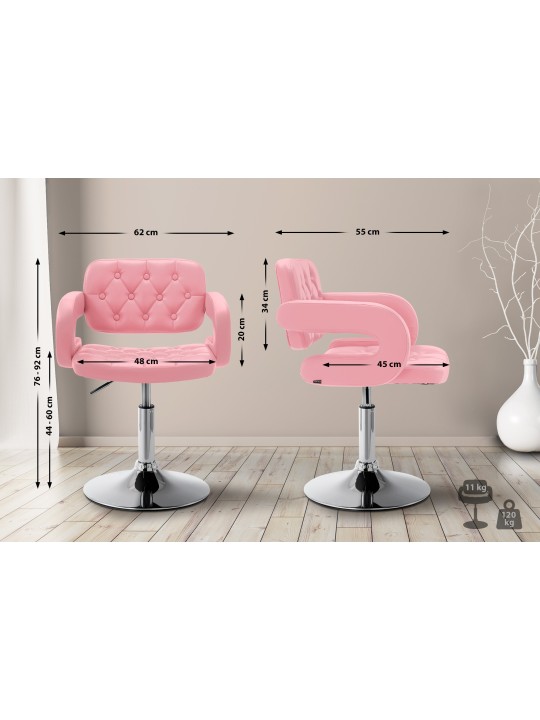 Tumbona Dublin piel sintética, rosa Tumbona Dublin piel sintética, rosa