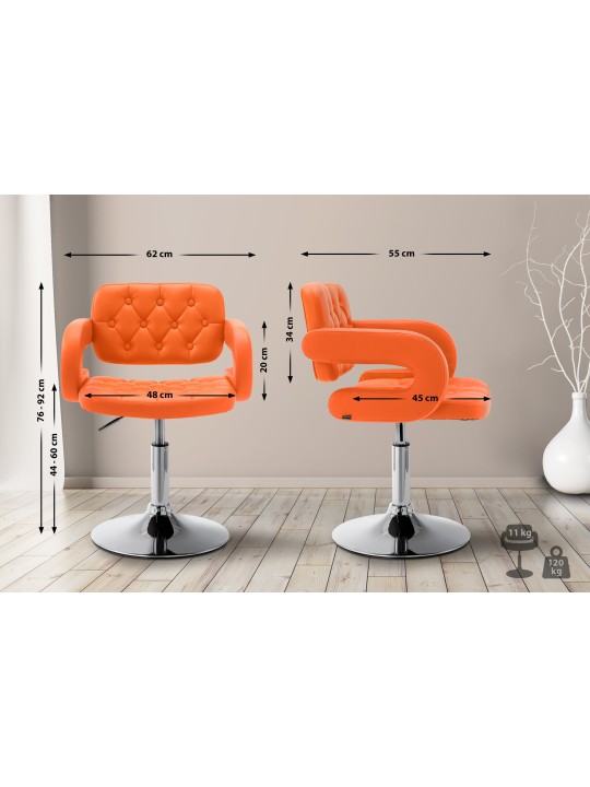 Tumbona Dublin piel sintética, naranja Tumbona Dublin piel sintética, naranja