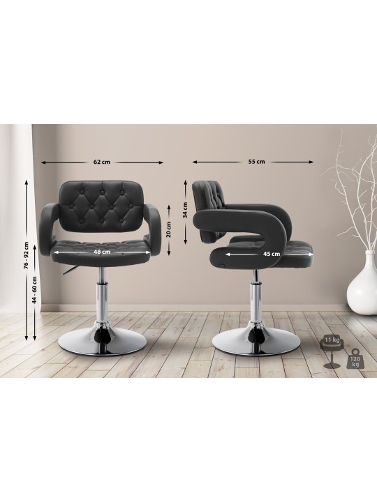 Tumbona Dublin piel sintética, negro Tumbona Dublin piel sintética, negro