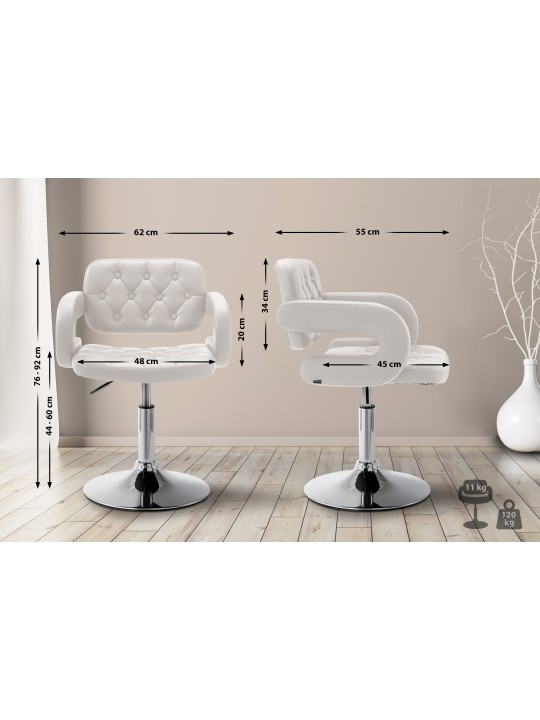 Tumbona Dublin piel sintética, blanco Tumbona Dublin piel sintética, blanco