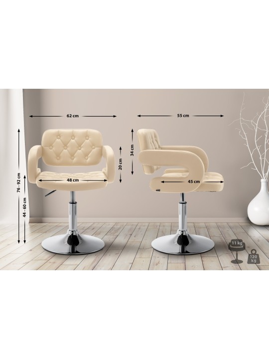 Tumbona Dublin piel sintética, crema Tumbona Dublin piel sintética, crema