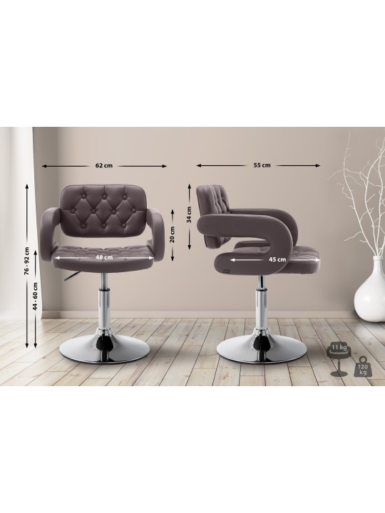 Tumbona Dublin piel sintética, marrón Tumbona Dublin piel sintética, marrón