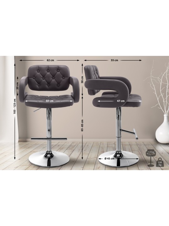 Taburete de bar Dublin C, marrón