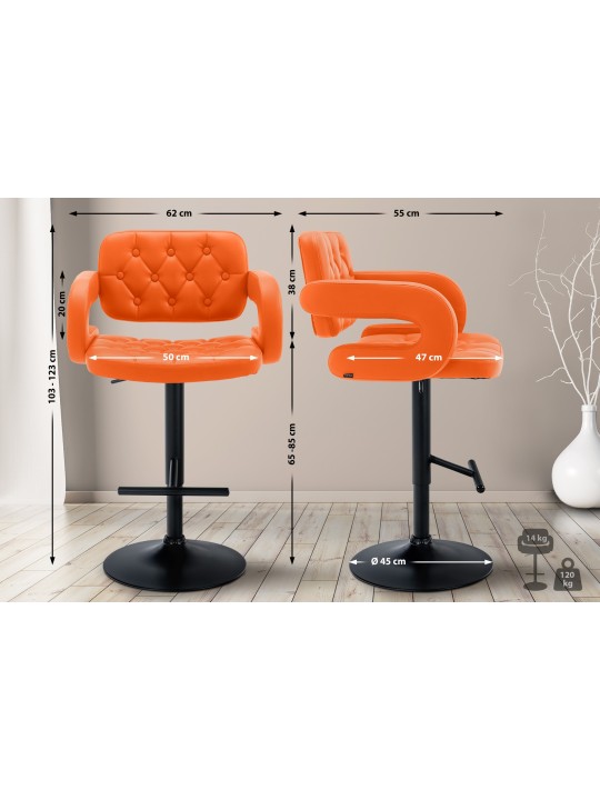 Taburete de bar Dublin, naranja