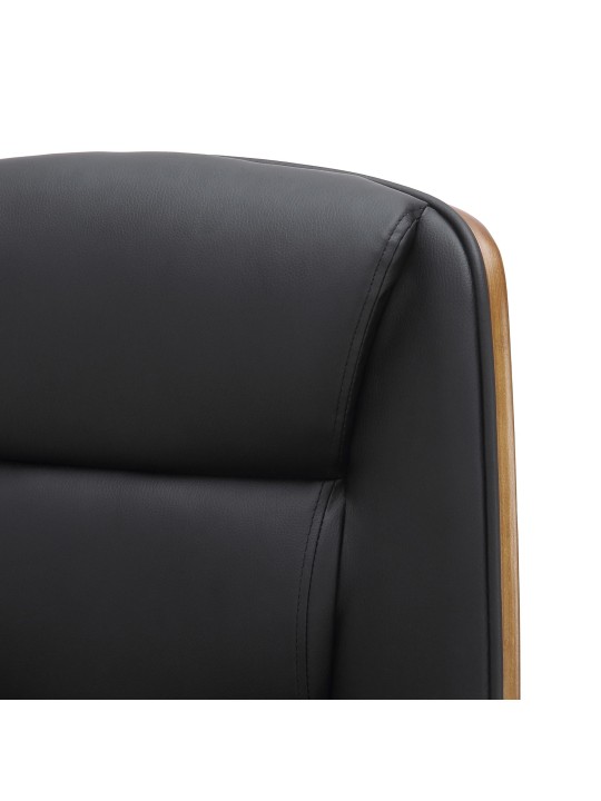 Silla de oficina Yankton, nogal/negro