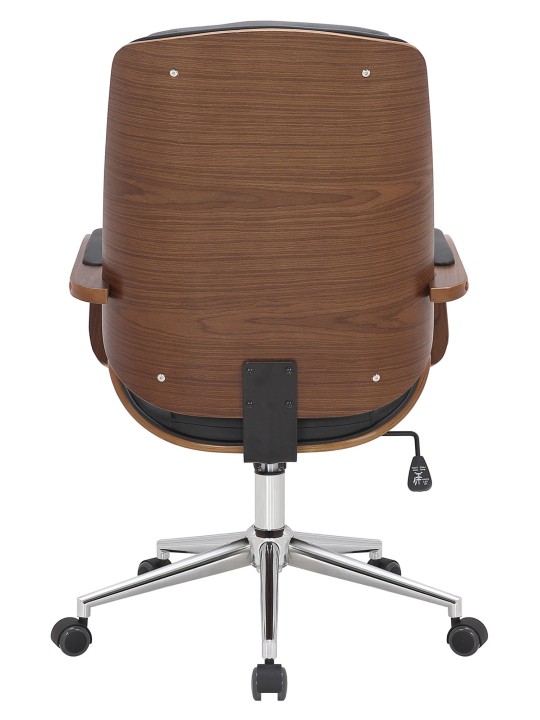 Silla de oficina Yankton, nogal/negro