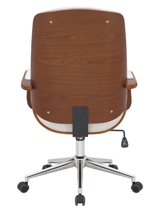 Silla de oficina Yankton, nogal/blanco