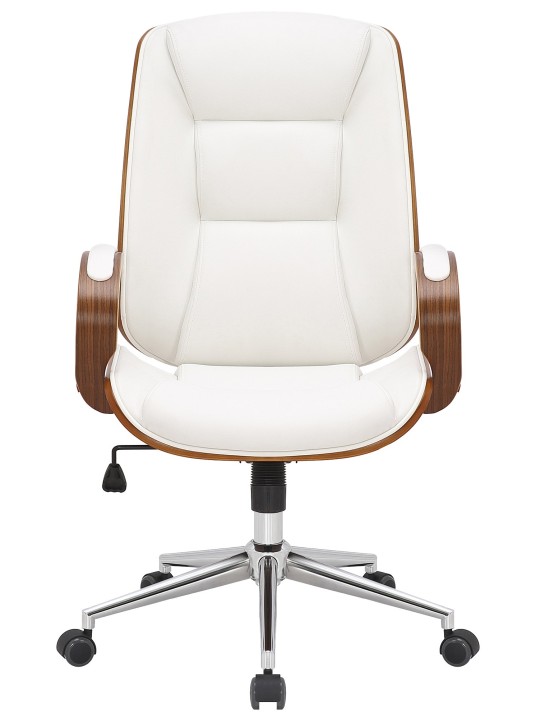 Silla de oficina Yankton, nogal/blanco