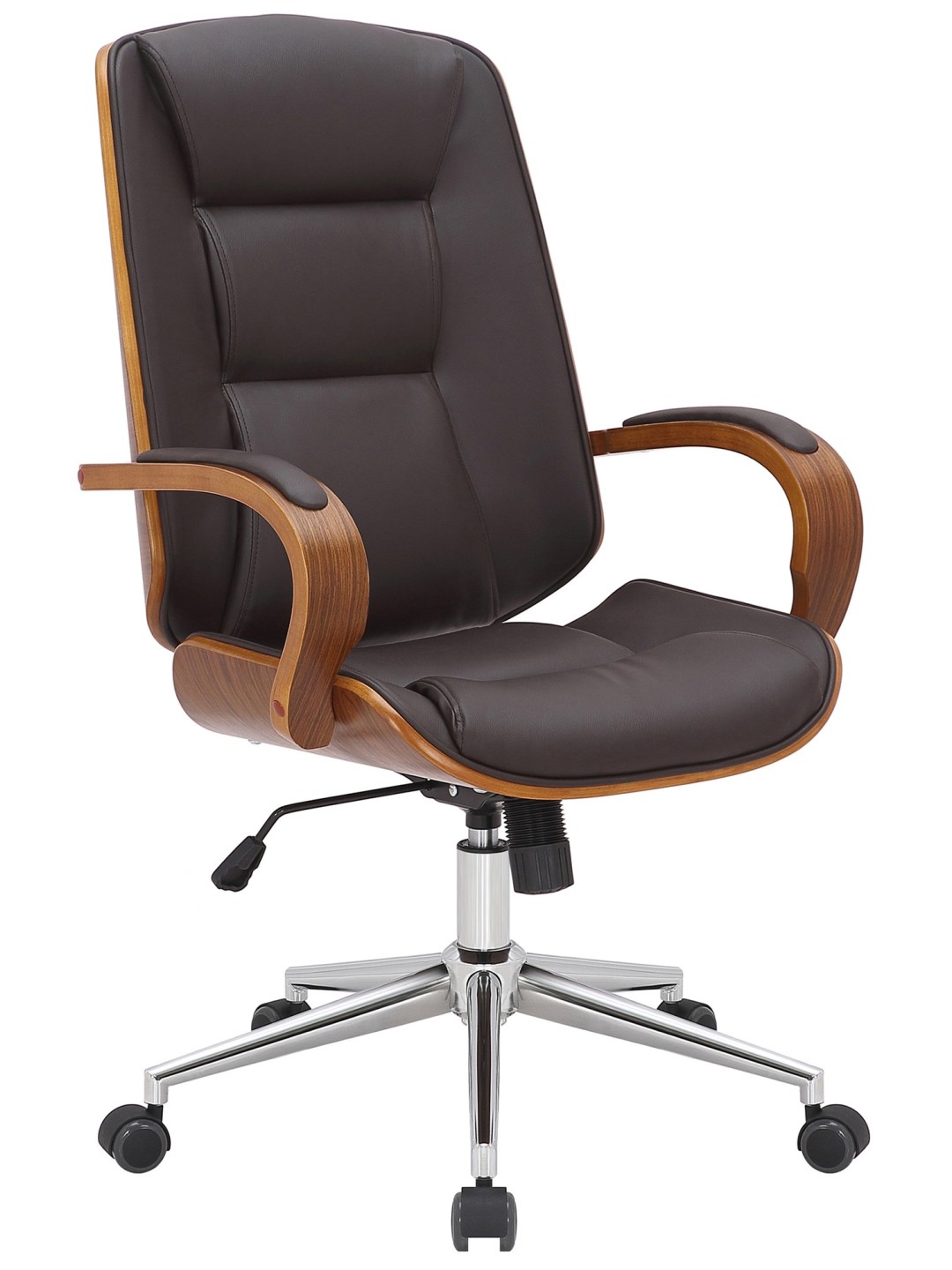 Silla de oficina Yankton, nogal/marrón