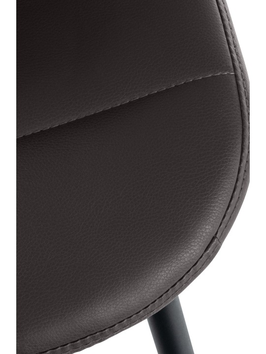 Conjunto de 2 sillas Tom piel sintética, marrón Conjunto de 2 sillas Tom piel sintética, marrón