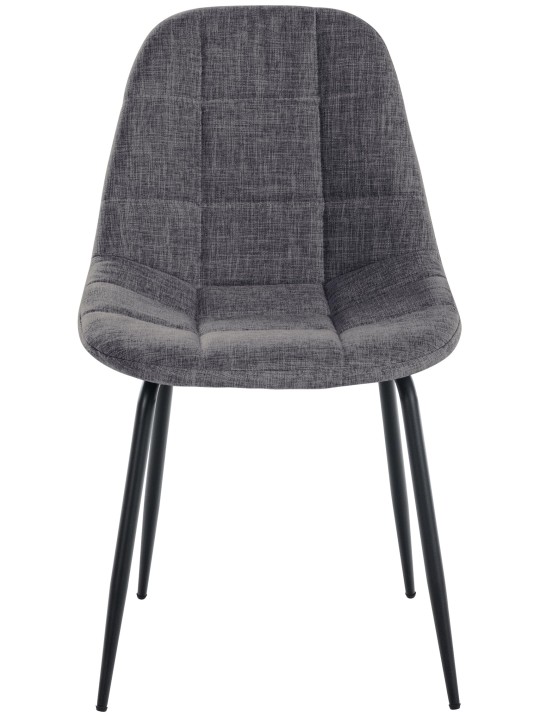 Set de 2 sillas Tom tela, gris claro