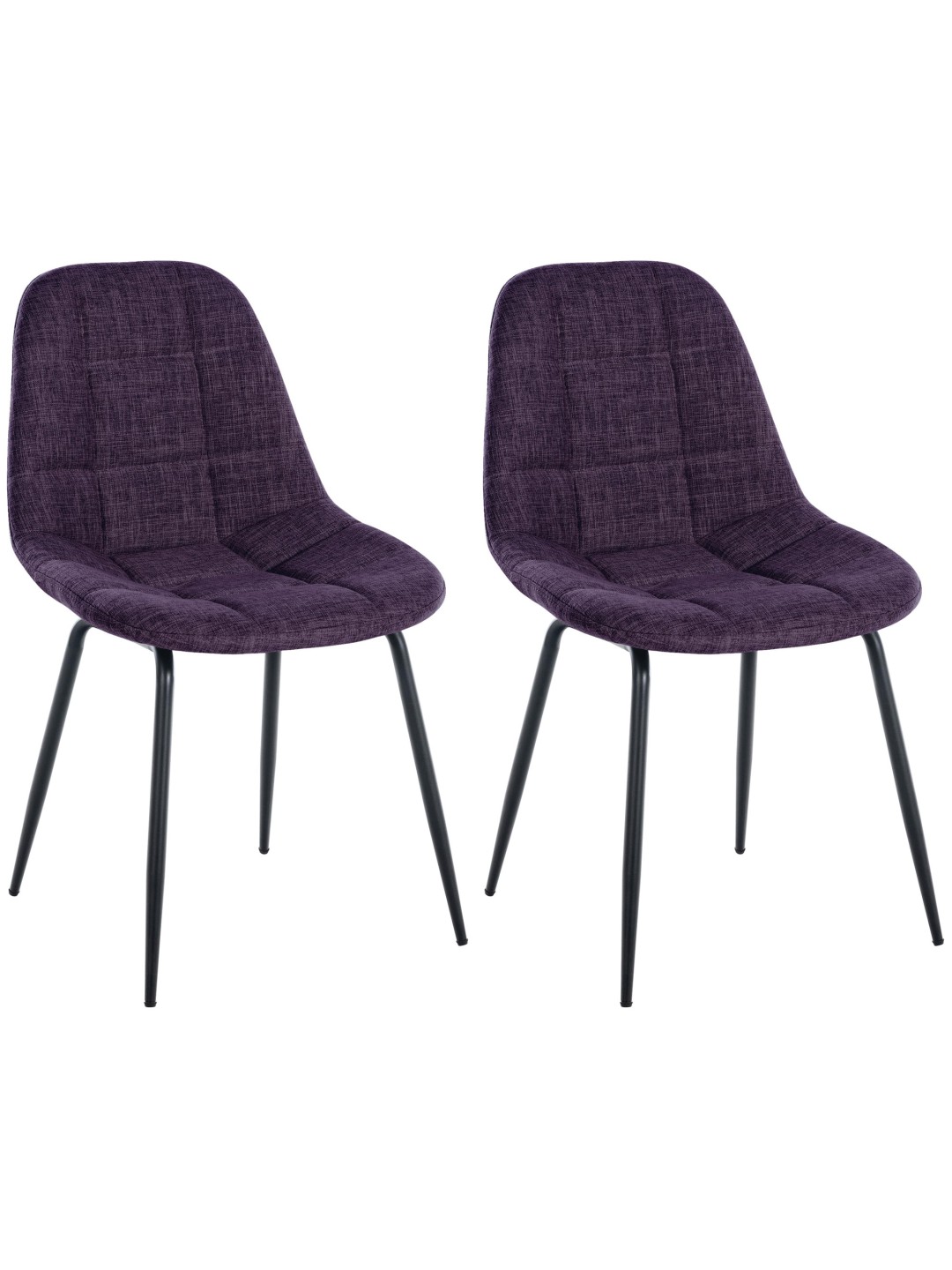 Set de 2 sillas Tom tela, lila