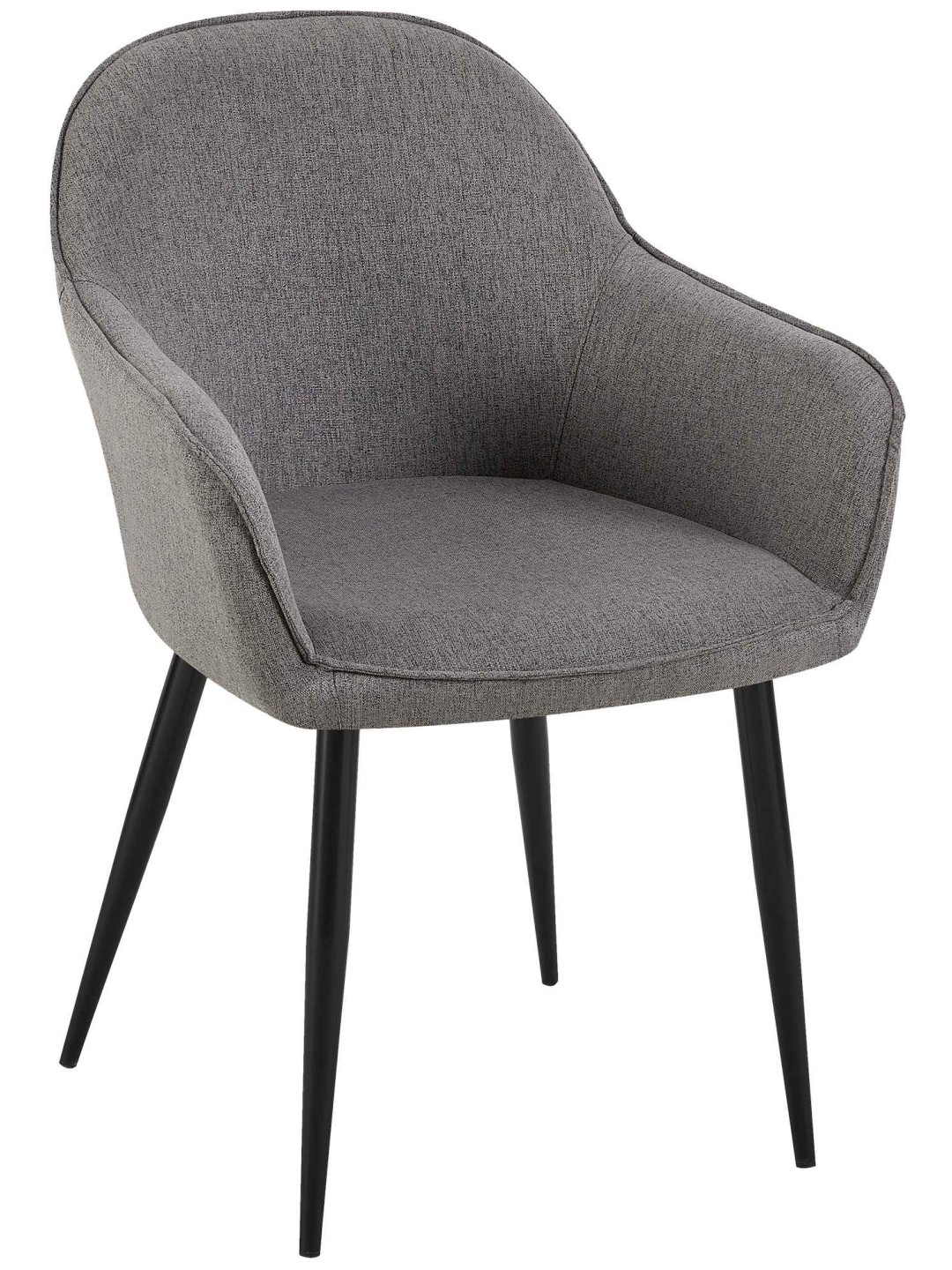 Silla de comedor tela Boise, gris oscuro