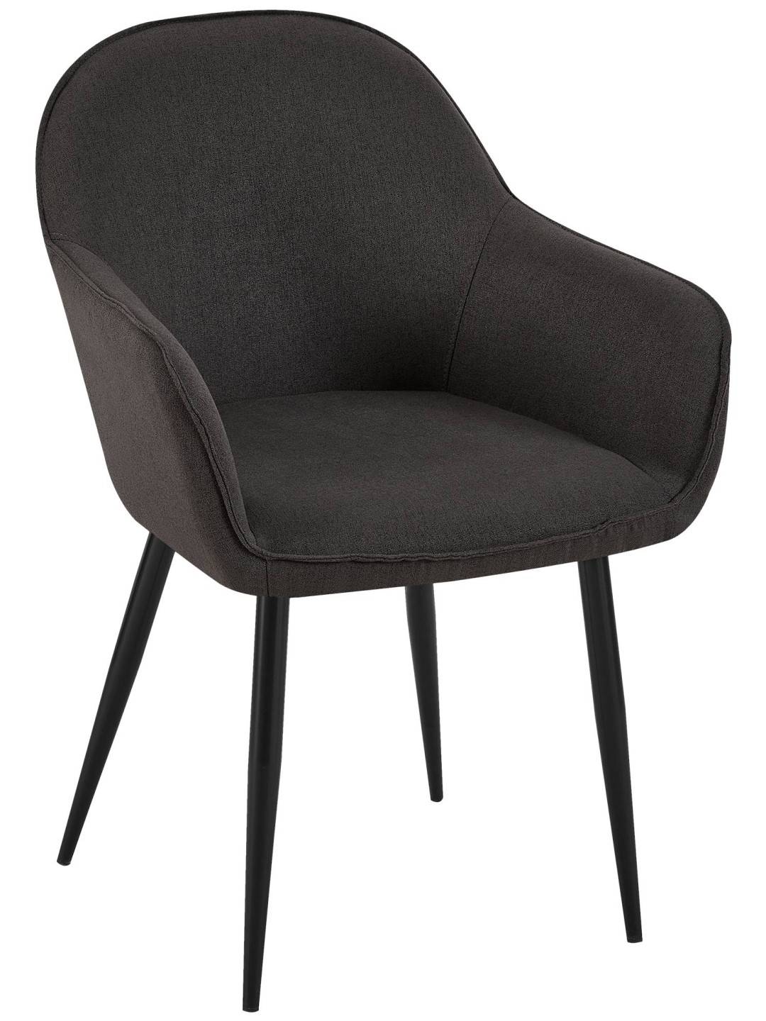 Silla de comedor tela Boise, negro
