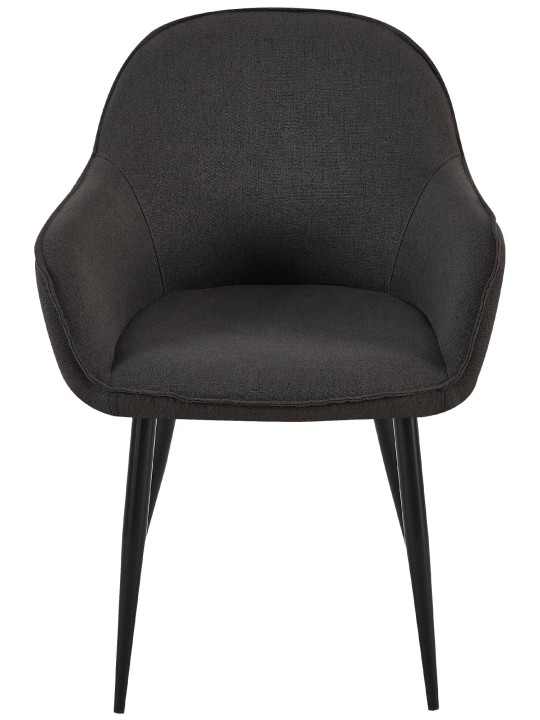 Silla de comedor tela Boise, negro