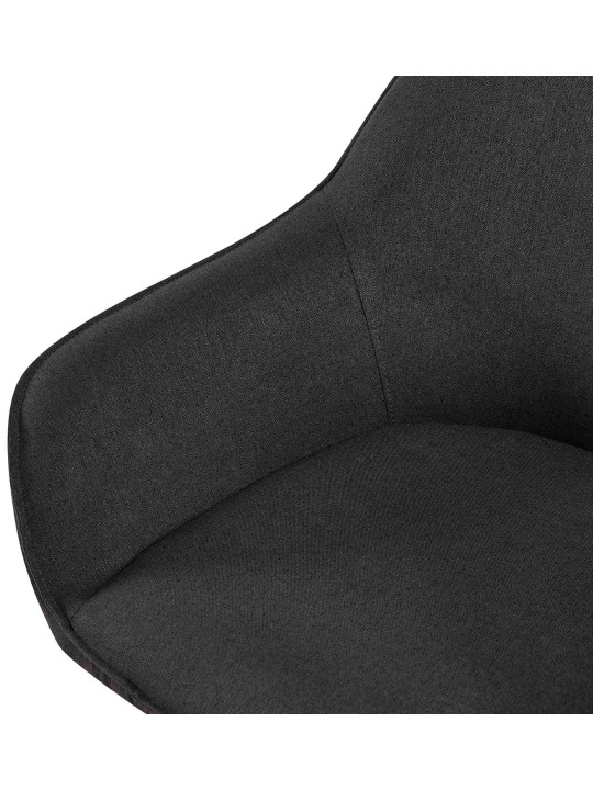 Silla de comedor tela Boise, negro