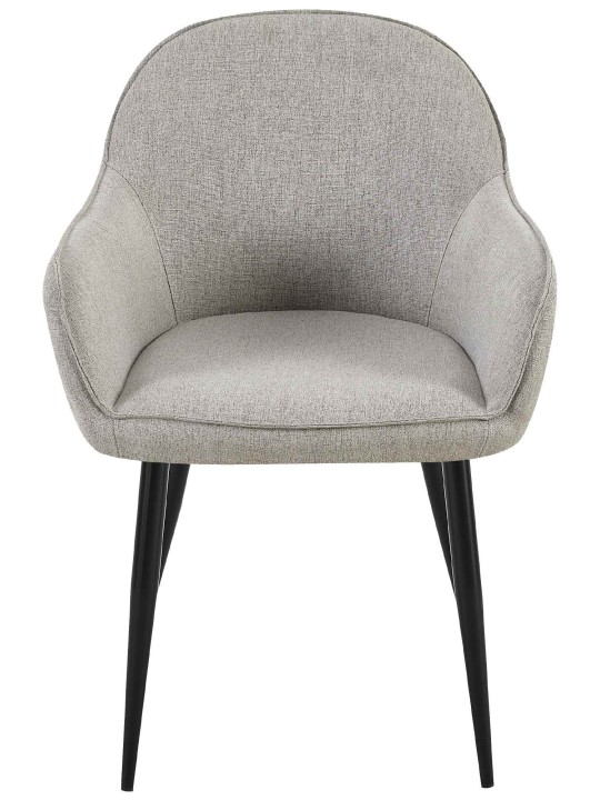 Juego de 2 sillas de comedor tela Boise, gris