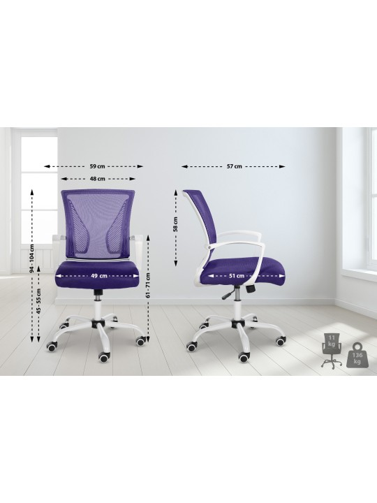 Silla de oficina Tracy W, lila