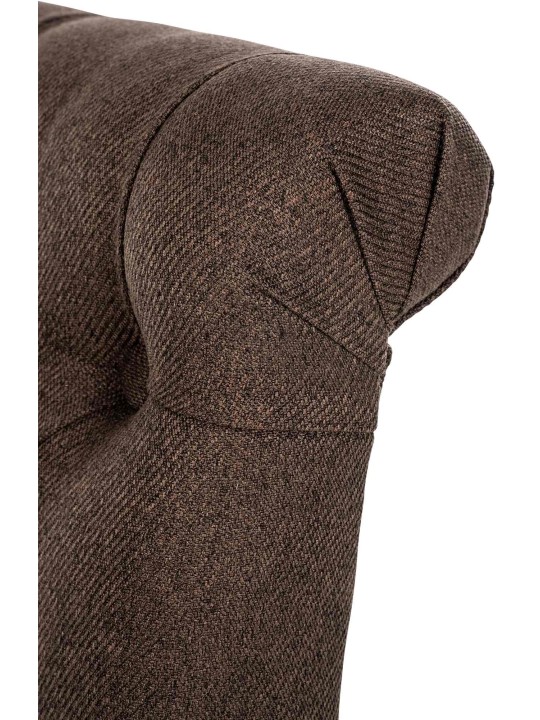 Silla de comedor tela Lisburn, marrón