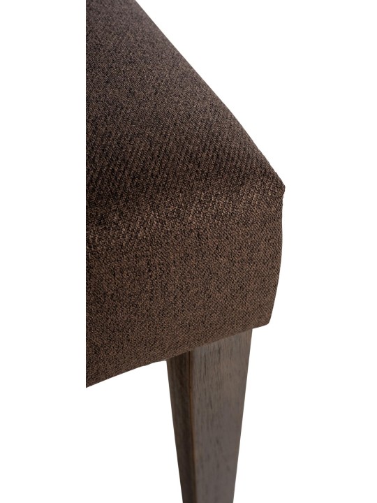 Silla de comedor tela Lisburn, marrón
