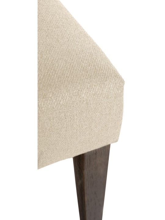 Silla de comedor tela Lisburn, crema