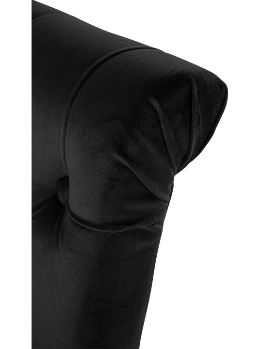 Silla de comedor de terciopelo Lisburn, negro