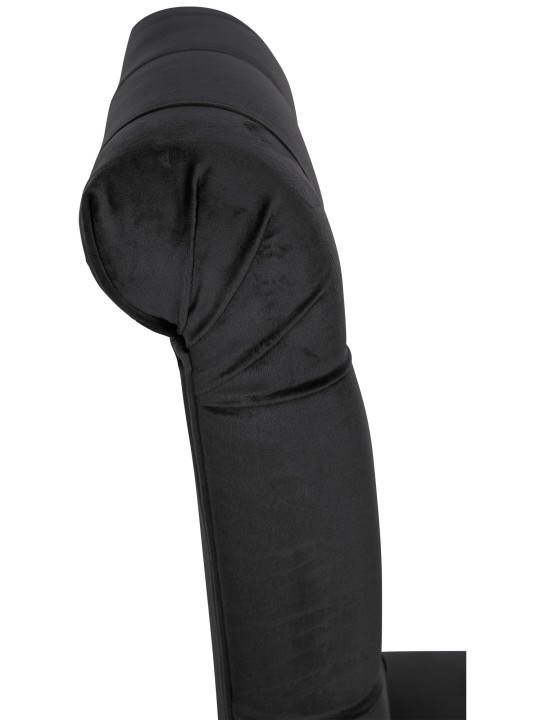 Silla de comedor de terciopelo Lisburn, negro